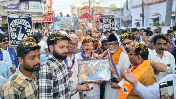 मुरादाबाद आंबेडकर जयंती कार्यक्रम की शोभायात्रा