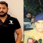 अमरोहा में पुलिस चौकी के पास मीट कारोबारी अफ्फान कुरैशी की गोली मारकर हत्या के बाद जांच करती पुलिस
