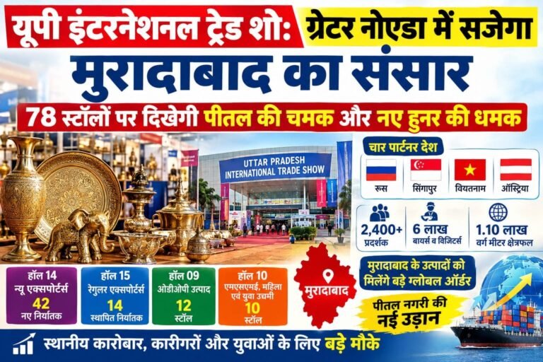 यूपी इंटरनेशनल ट्रेड शो में मुरादाबाद के 78 स्टॉलों पर दिखेगा पीतल उद्योग