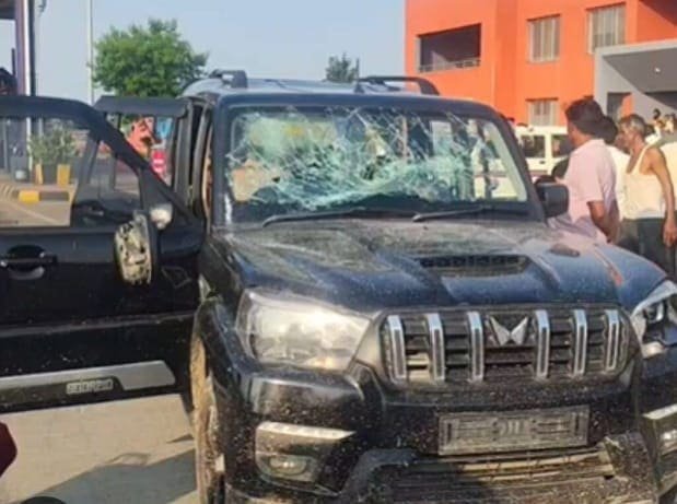 पंजाब के मोगा में फायरिंग की घटना के बाद घटनास्थल