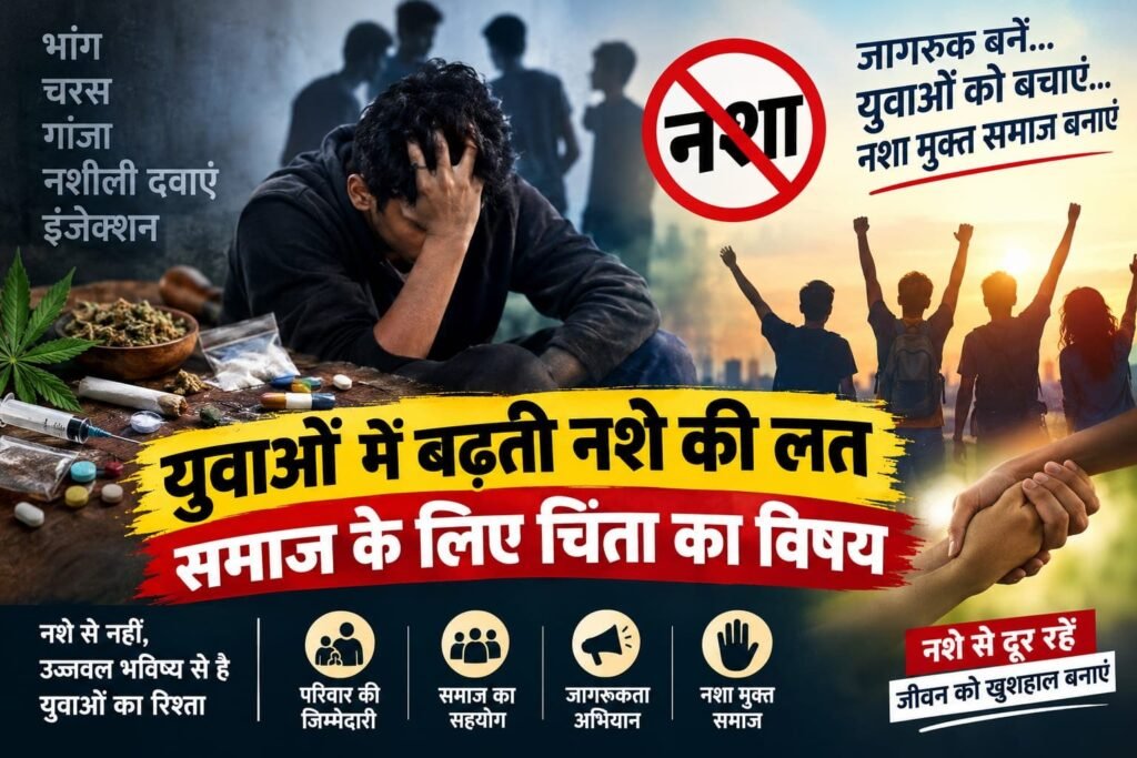 युवाओं में बढ़ती नशे की लत